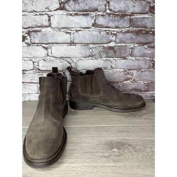 Barneys New York Brown Suede Leather Chelsea Desert Boots Shoes Men Sz 10.5US/44 main image 12